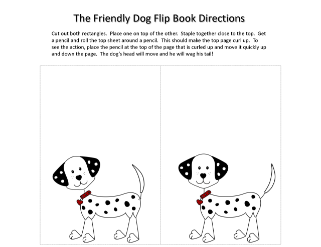 the friendly dog flip book directions